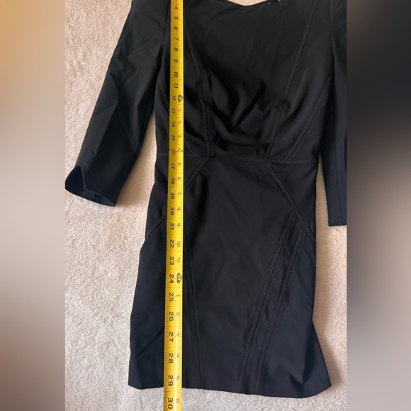 Elisabetta Franchi Bodycon Lace Up Back Cocktail Party Dress S Black Stretch Zip - Picture 16 of 16